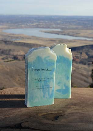 Caribbean Berry Melon cold processed soap bar.